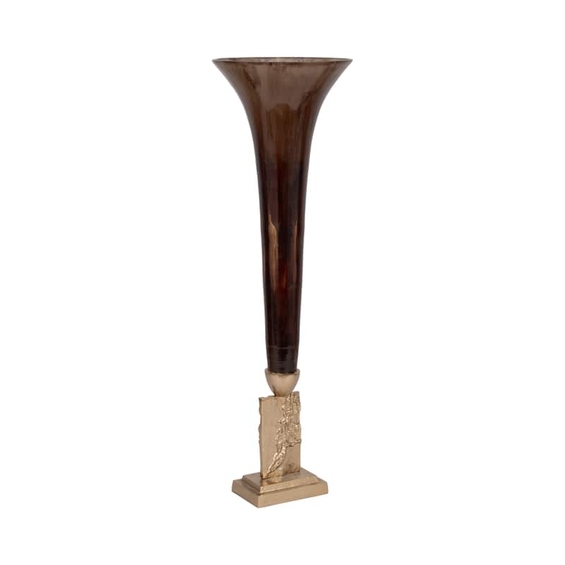 Sagebrook Home Glass two Tone Trumpet Vase