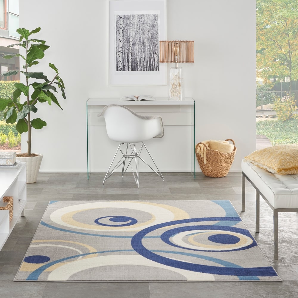Nourison Grafix Transitional Geometric Abstract Area Rug