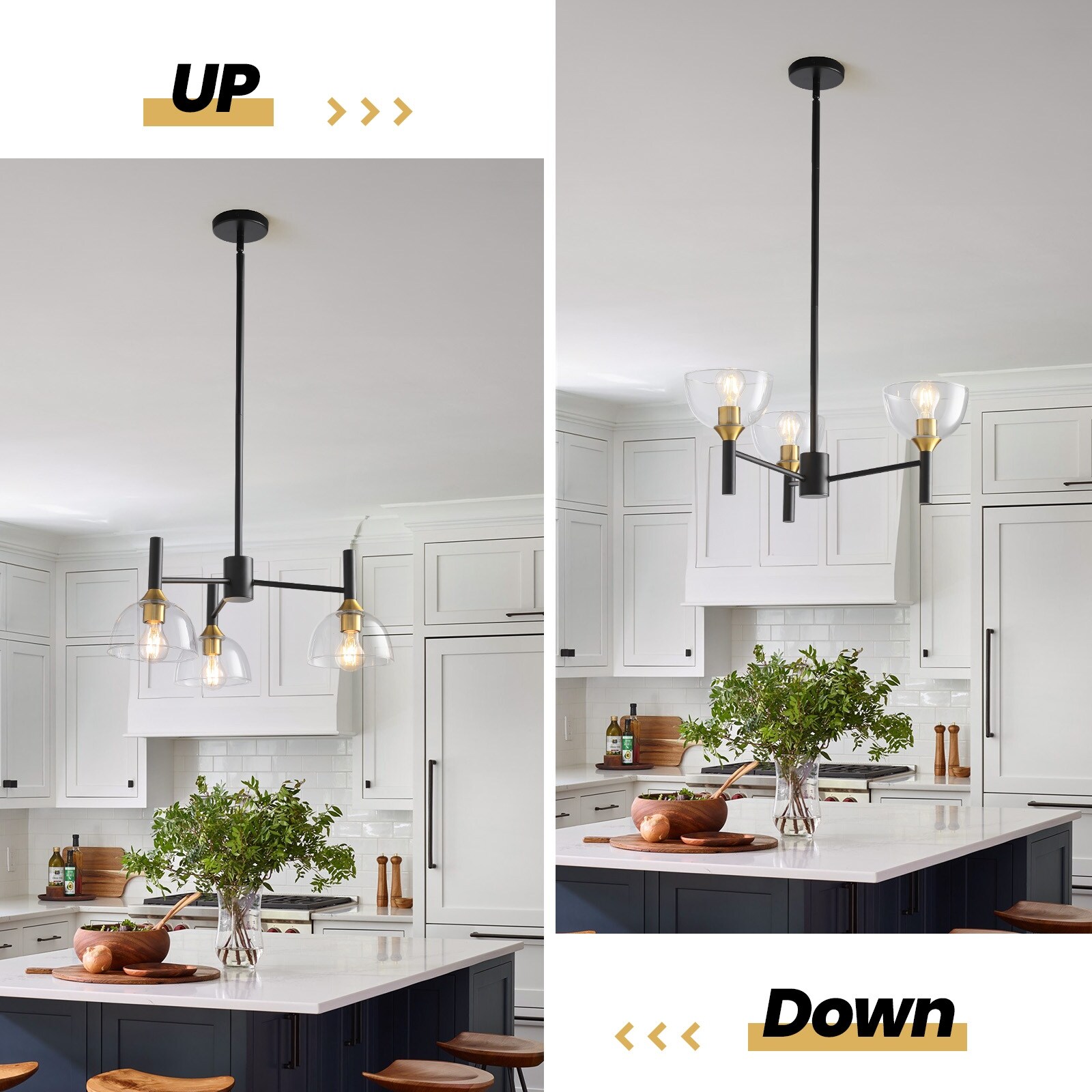 5Light Modern Chandeliers Light Fixtures with Sturdy Clear Glass Lampshades Bed Bath & Beyond