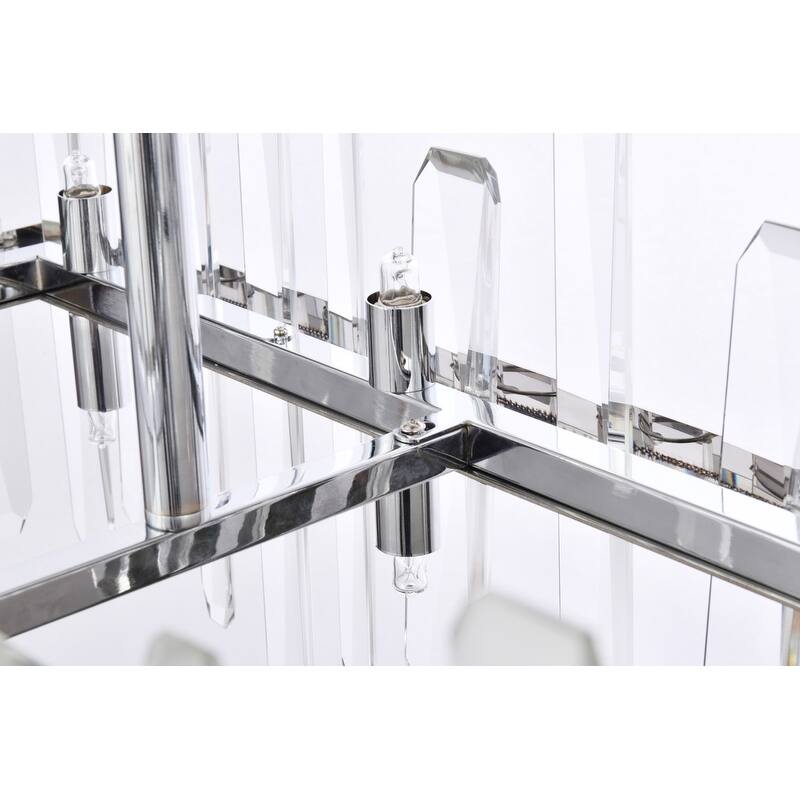 Indigo Home 36 inch crystal rectangle chandelier