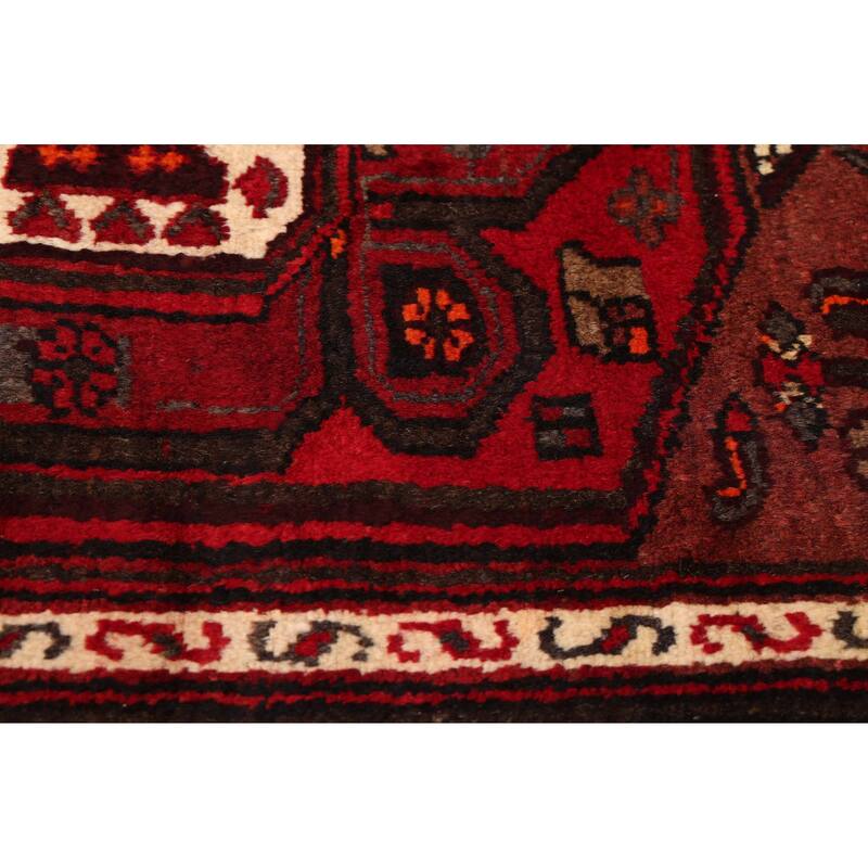 ECARPETGALLERY Hand-knotted Andelz Red Wool Rug - 3'2 x 6'9