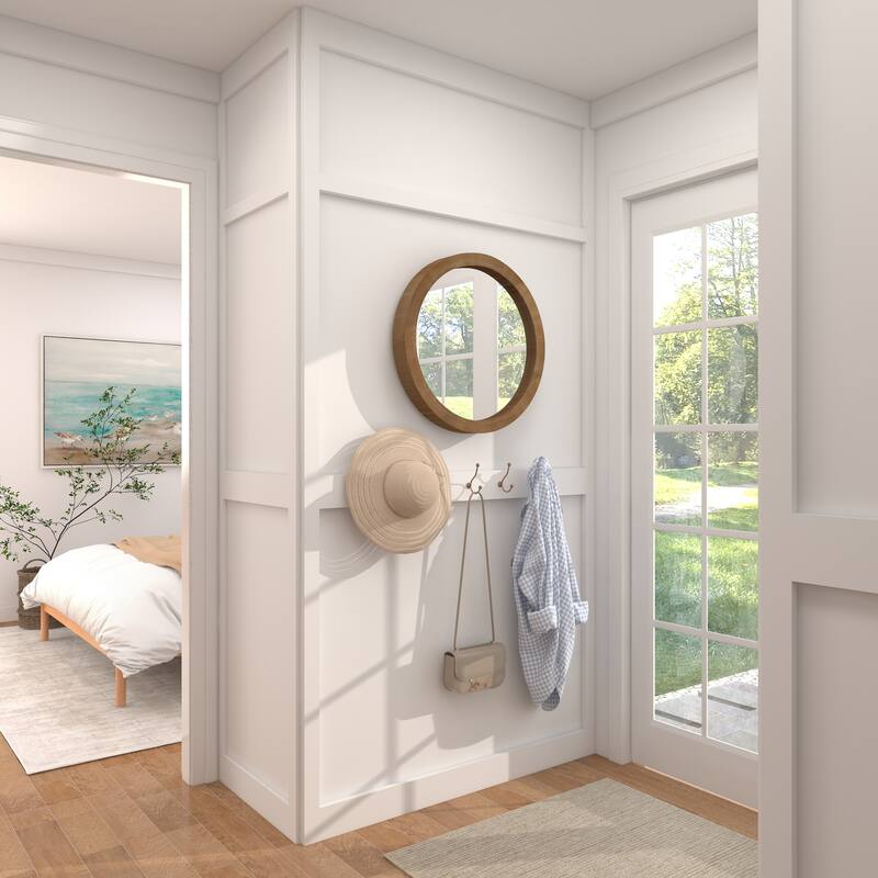 Brown Contemporary Wall Mirror