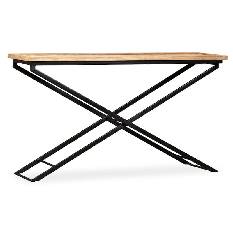 vidaXL Console Table Solid Mango Wood 51.2"x15.7"x31.5"