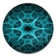 preview thumbnail 2 of 8, Designart 'Abstract blue ice flower' Oversized Modern Wall CLock