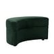 preview thumbnail 71 of 96, Upholstered Chenille Boucle Half Moon Storage Ottoman with Tray
