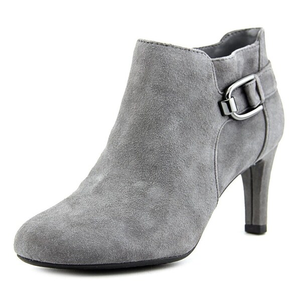 Bandolino Layita Women Round Toe Suede Gray Bootie