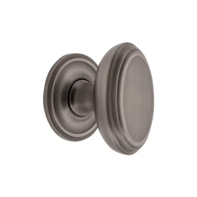 Grandeur ANNE-BRASS-KNOB-GEO Anneau 1-3/4" Solid Metal Flat Oval
