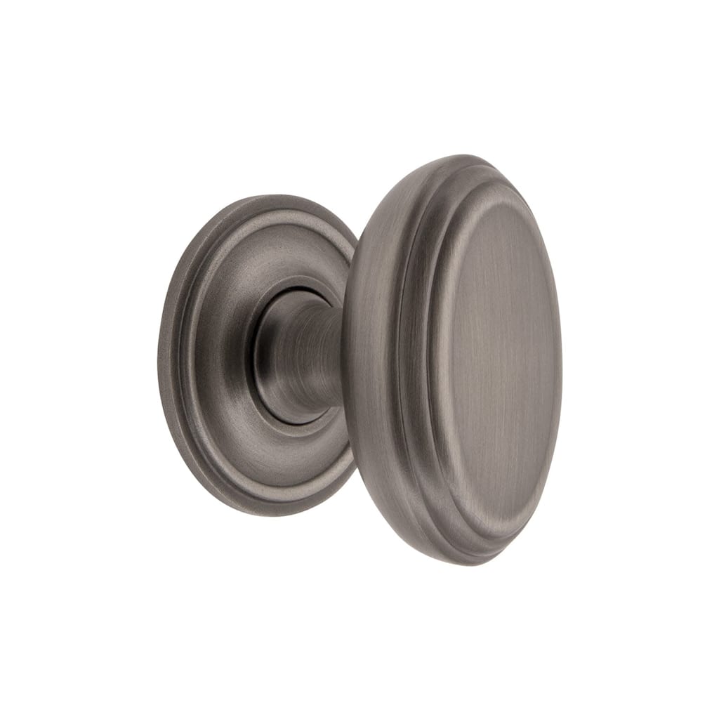 Grandeur ANNE-BRASS-KNOB-GEO Anneau 1-3/4" Solid Metal Flat Oval