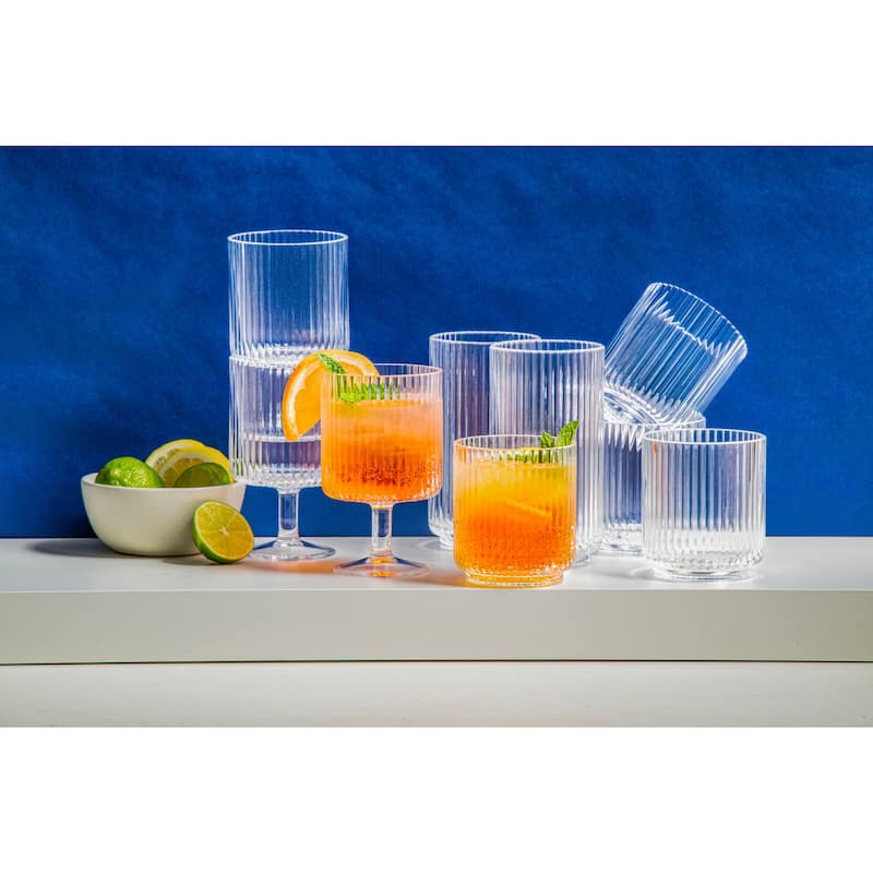 Abode Homewares Mesa Acrylic Drinking Glass - 15 oz - Set of 6