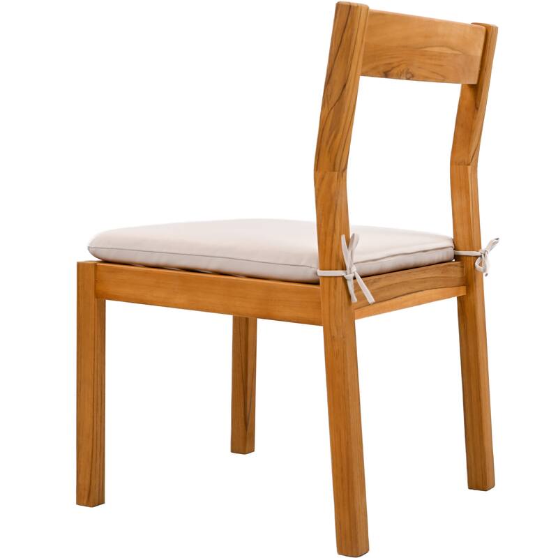 SAFAVIEH Couture Mayaguana Brazilian Teak Dining Chair (Set of 2) - 20"W x 22"D x 33"H