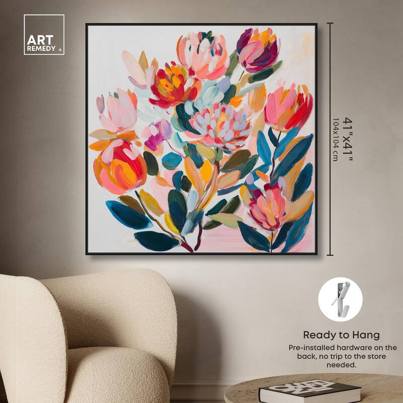 Contemporary Flora II Canvas by Art Remedy