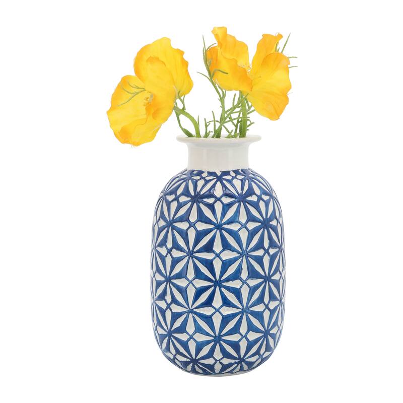 Decorative Daisy Ceramic Vase Contemporary