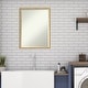 preview thumbnail 18 of 29, Beveled Wood Bathroom Wall Mirror - Svelte Polished Gold Frame