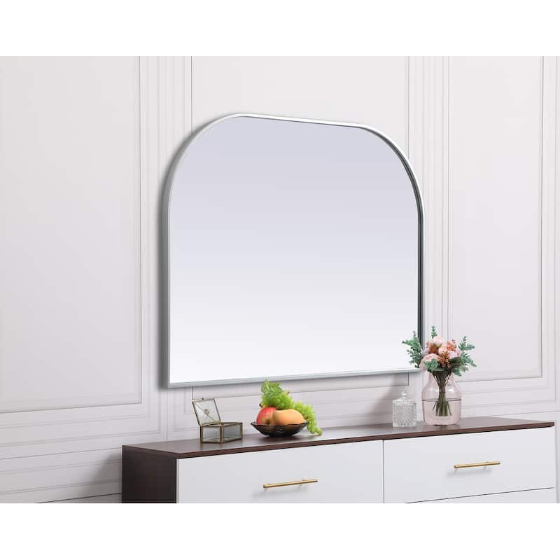 Indigo Home Metal Frame Arch Mirror 40x30 Inch