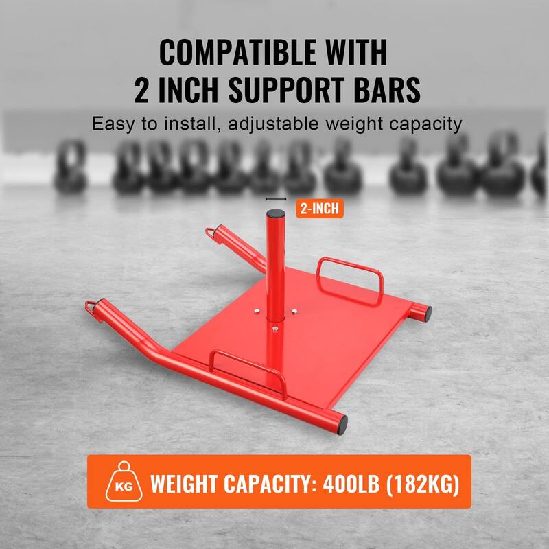 Weight Training Sled for Strength and Speed Workout with 2 Inch Plate - 20.5 x 16 x 9.4 inches