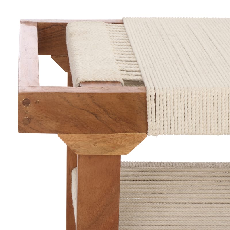 SAFAVIEH Home Munich Bench With Shelf - 48"W x 16"D x 18"H