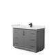 Option Dark Gray, Black Trim, White Cultured Marble Top