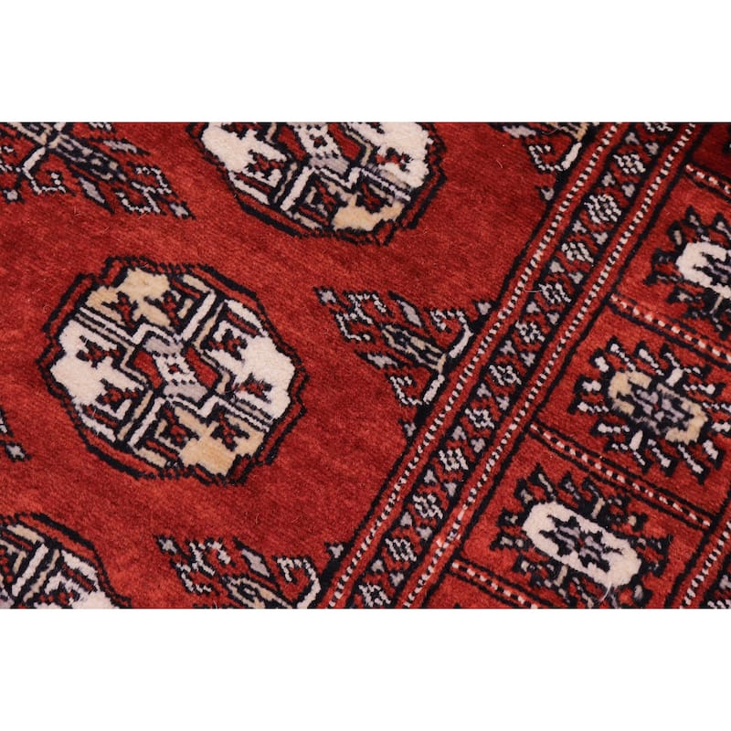 Rustic Bokhara Farrell Rust/Beige Hand Knotted Wool Runner - 2'7'' x 11'7''