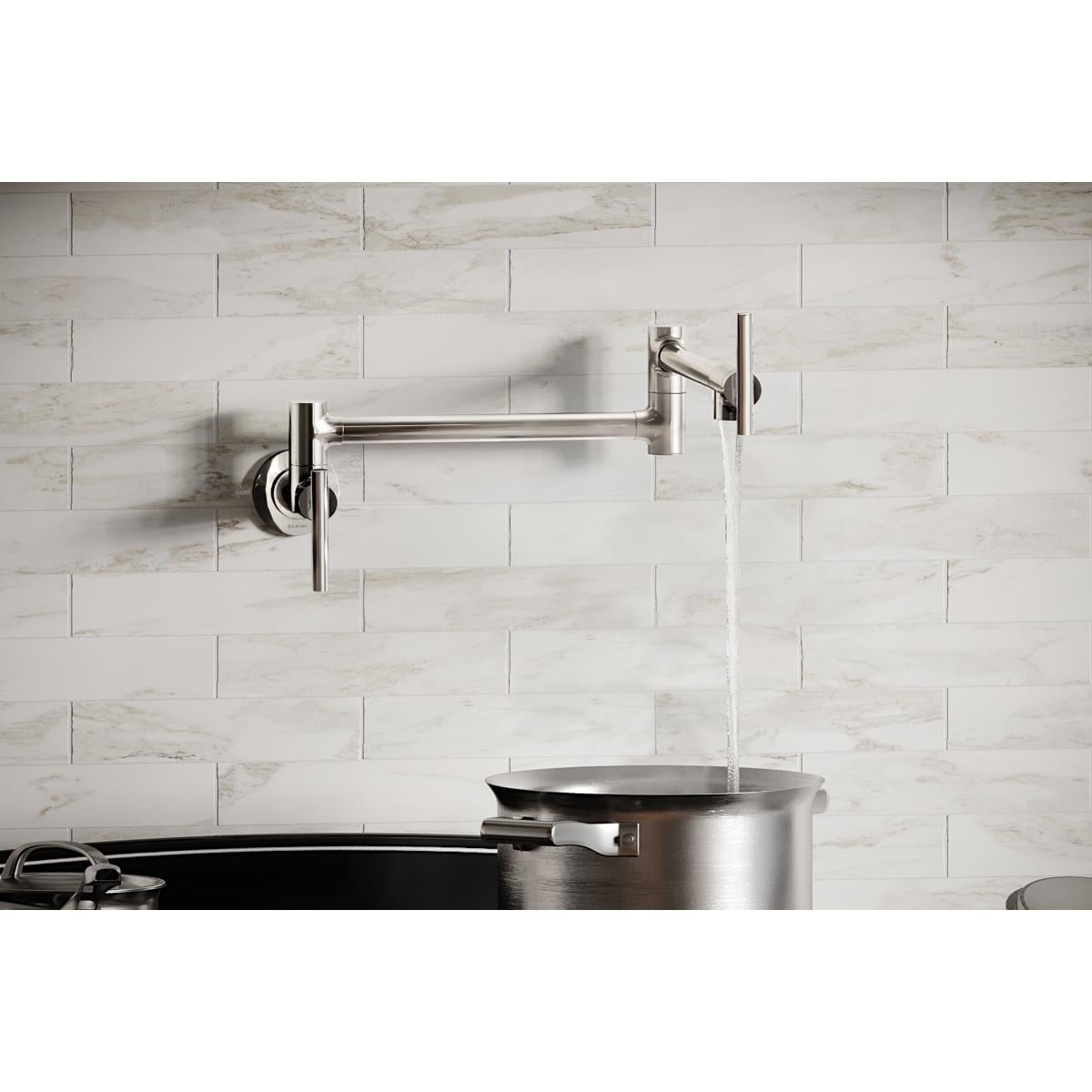 Elkay Avado Wall Mount Single Hole Pot Filler Kitchen Faucet with Lever  Handles Chrome On Sale Bed Bath  Beyond 30349514