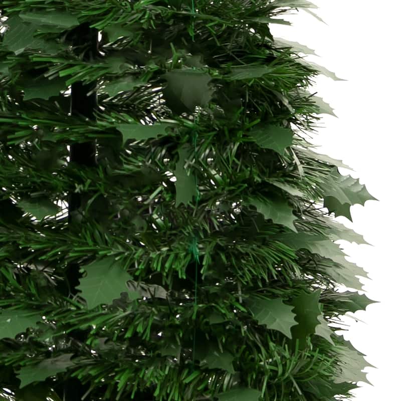 6' Green Tinsel Pop-Up Artificial Christmas Tree Unlit