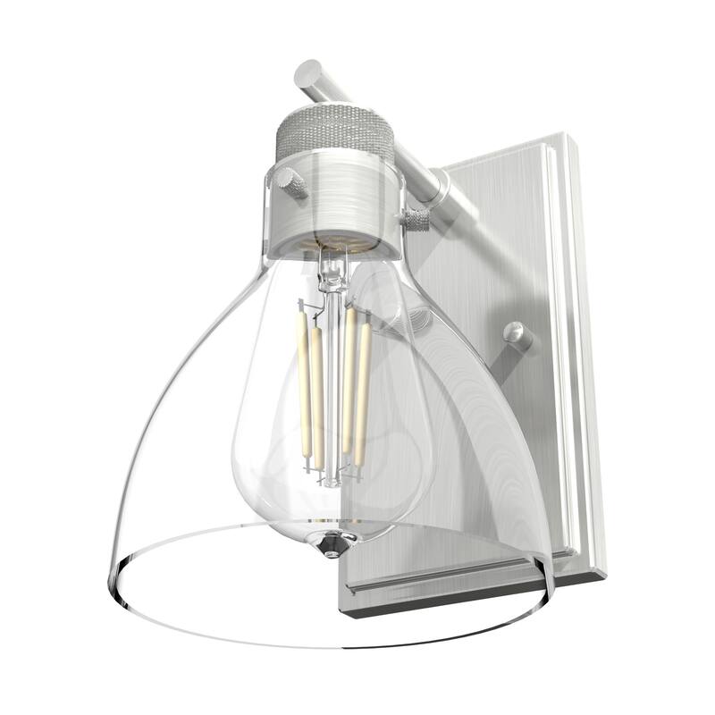 Hunter Van Nuys 1-Light Wall Sconce - Damp Rated - Bathroom, Laundry, Hallway - Transitional, Vintage, Industrial