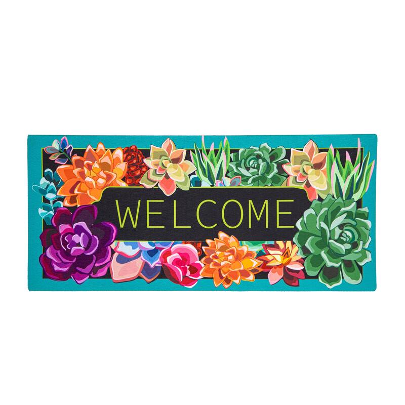 22 in. x 10 in. Summer Succulent Sassafras Switch Mat