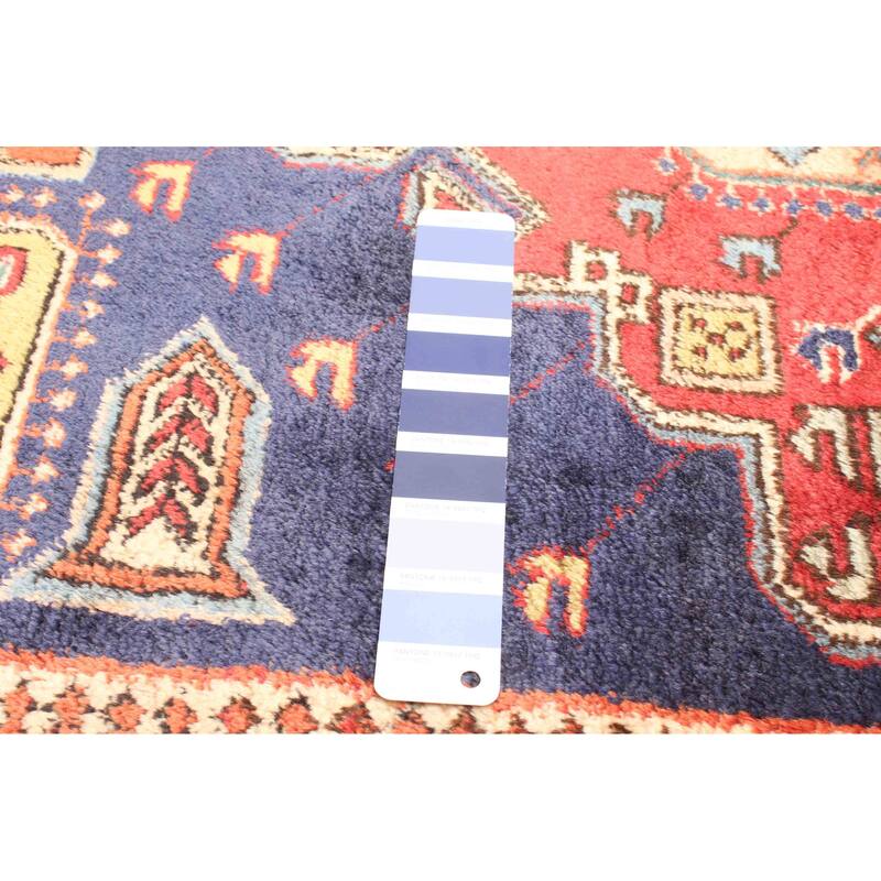 ECARPETGALLERY Hand-knotted Kayseri Navy Wool Rug - 4'8 x 11'5