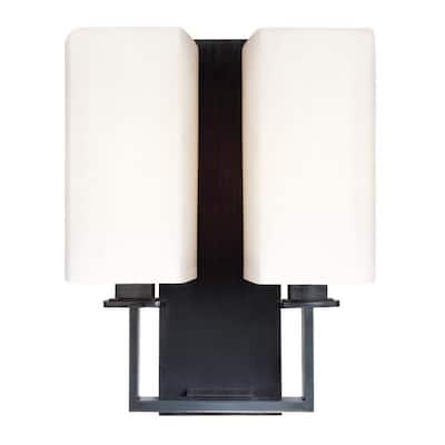 Baldwin 2 Light Wall Sconce in Polished Nickel
