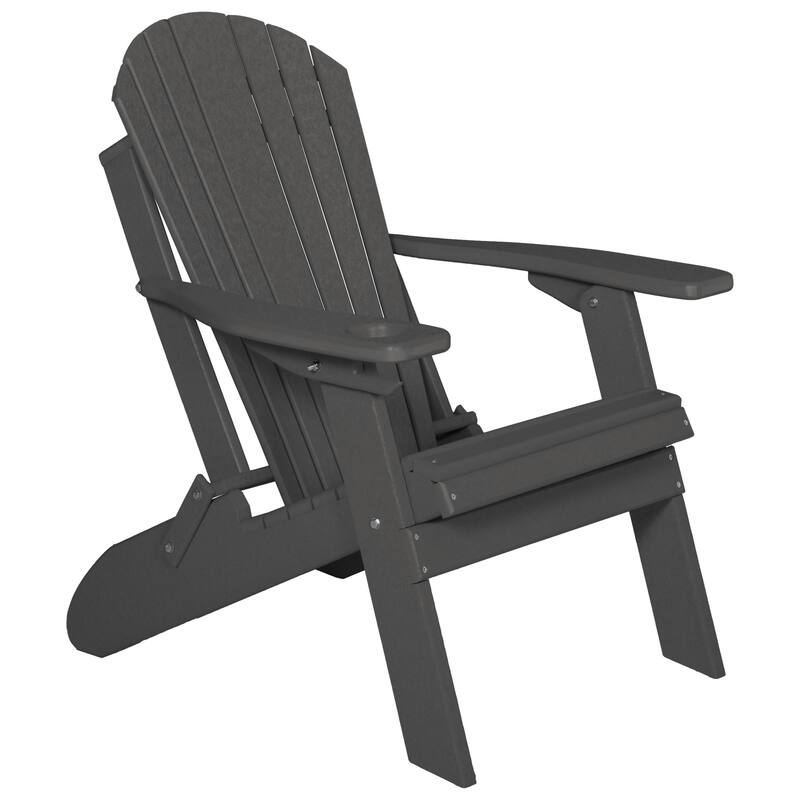 Eagle Collection Folding Adirondack Chair with Smart Phone Holder - Grey