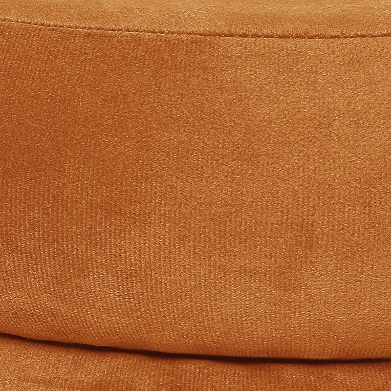 Adeco Round Velvet Ottoman Upholstered Foot Stool