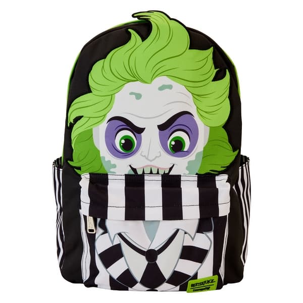 slide 2 of 6, Beetlejuice Cosplay Nylon Full-Size Backpack
