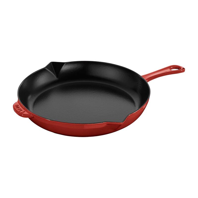 STAUB Cast Iron 12-inch Fry Pan - Cherry - 12-inch