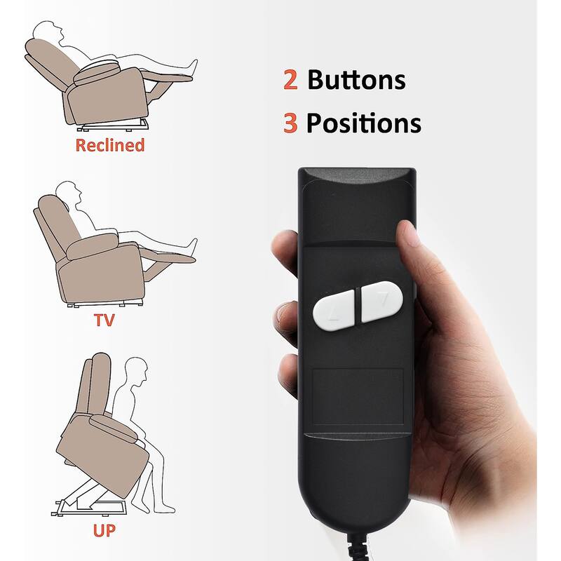 Elderly-Friendly Power Lift Recliner with Remote Control, Spacious Seat, Side Pocket, and Adjustable Angles