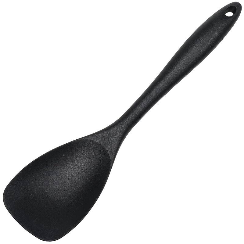 Chef Craft 11.5" Premium Heat Resistant Silicone Spoon Spatula Spoonula - Black