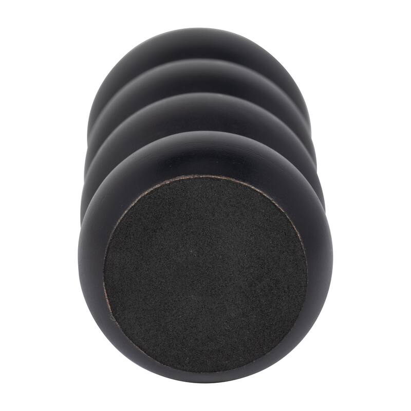 Sagebrook Home Wood, Ribbed Votive Holder, Natural, Cylinder, Ribbed