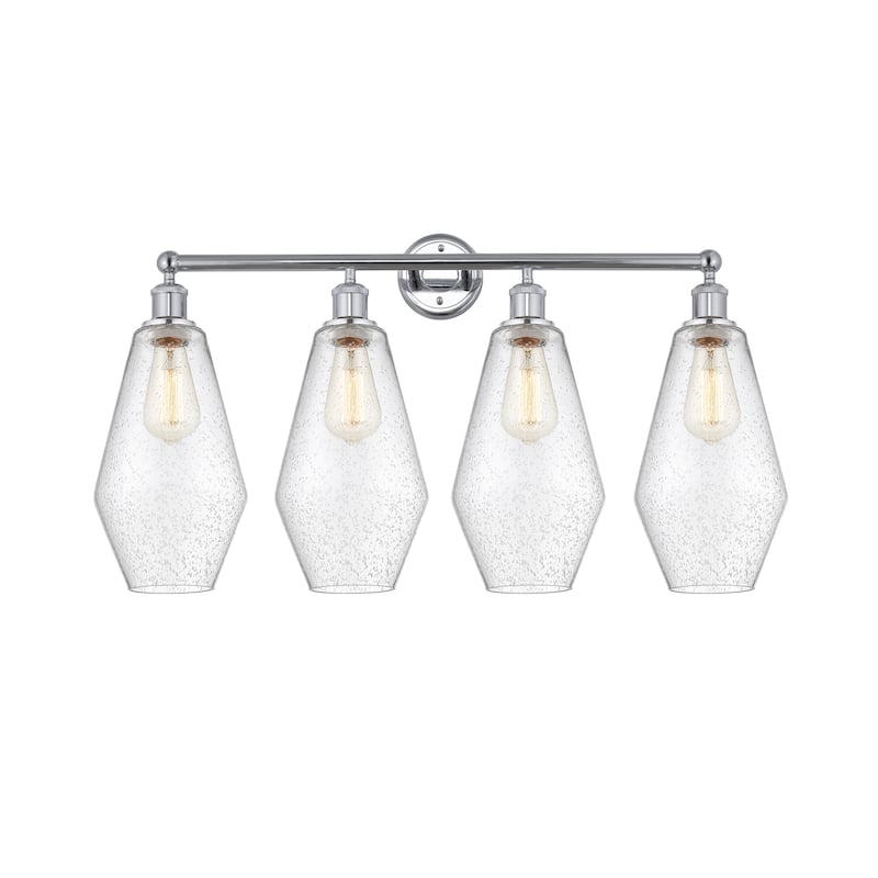 Innovations Lighting Cindyrella - 4 Light 34" Bath Vanity Light - Polished Chrome/Seedy