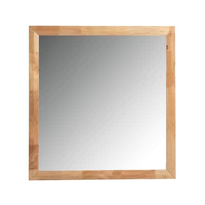 Nova Domus Santa Barbara Modern Natural Rectangular Mirror - White/Oak