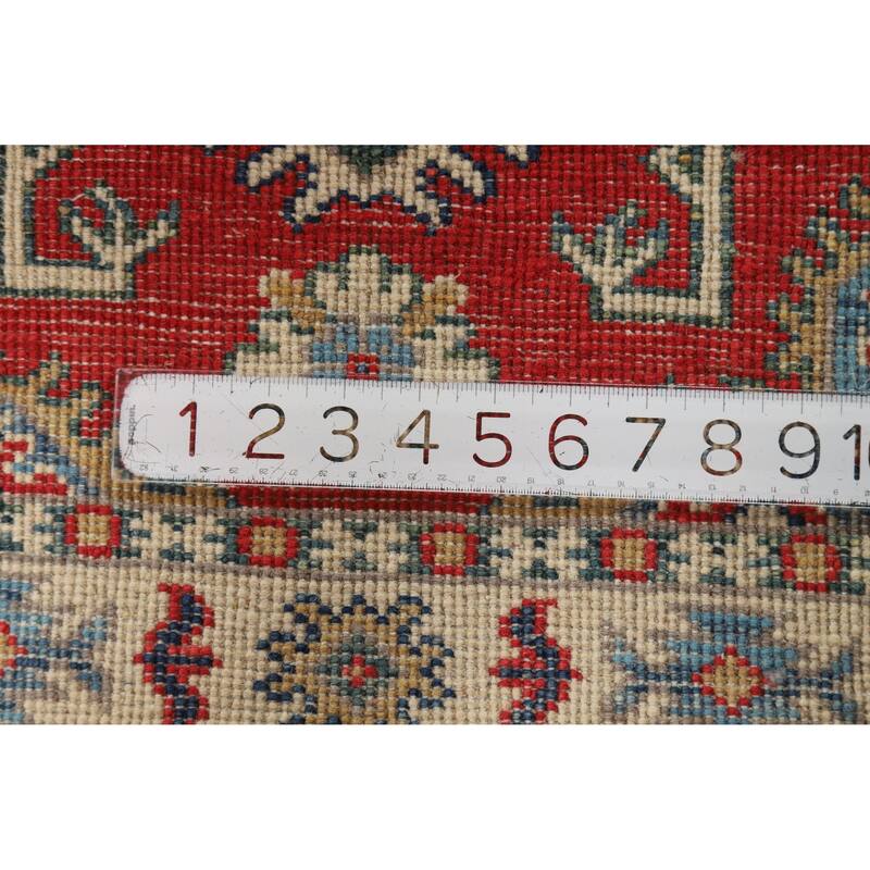 Hand Knotted Oriental 100% Wool Carpet Traditional Medallion Red Kazak Area Rug - 3' 0'' X 2' 0''