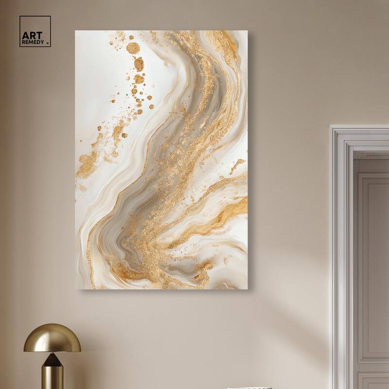 Gold Vein Canvas by Art Remedy, Gallery Wrapped