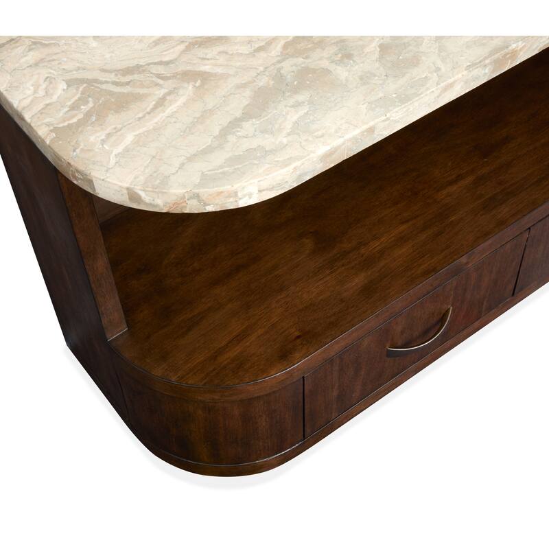 Magnussen Home Mcpherson Burnt Umber Demilune Sofa Table - 54''W x 17''D x 28''H