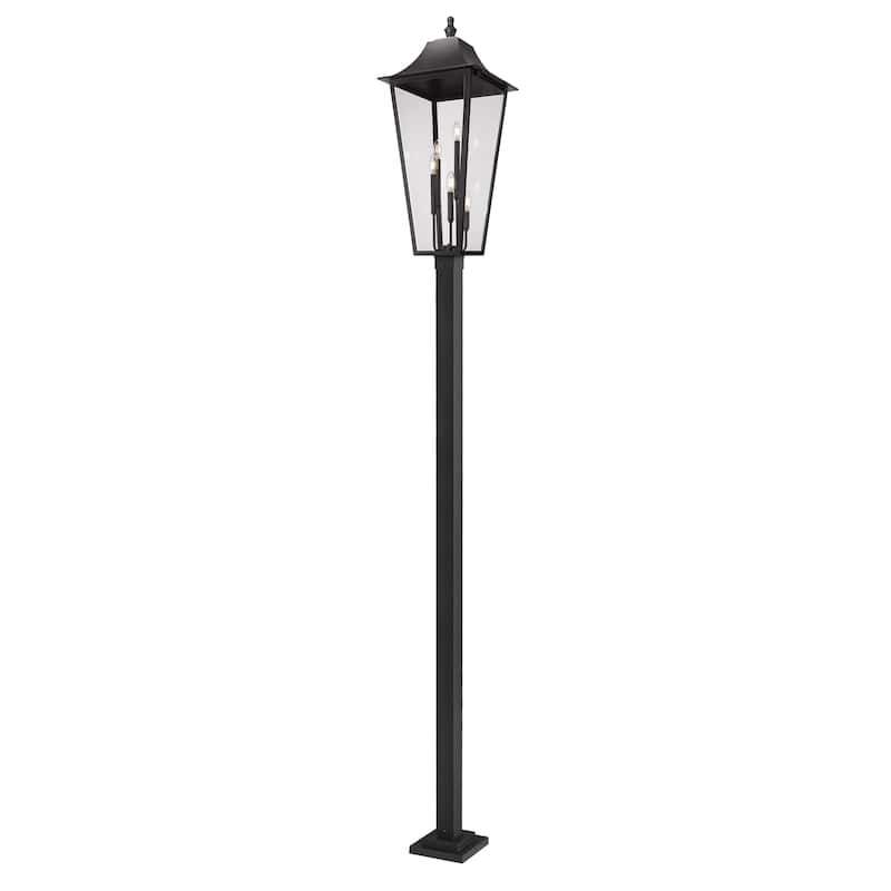 Gannon 5 Light Outdoor Post Mount Fixture in Black