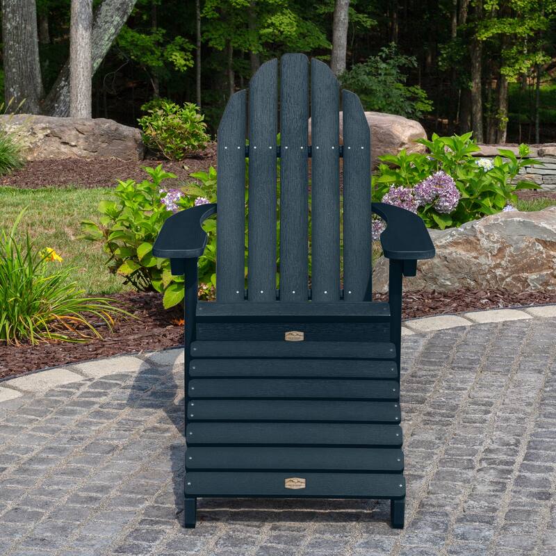 HIGHWOOOD Essential Adirondack Chair with Folding Ottoman
