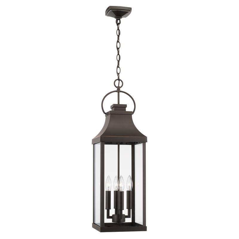 Bradford 4-light Outdoor Hanging Lantern - Oiled Bronze