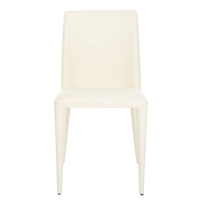 SAFAVIEH Shirlee Mid-Century Dining White Dining Chair (Set of 2) - 22.5" x 17.4" x 33.5" - 23Wx17Dx34H