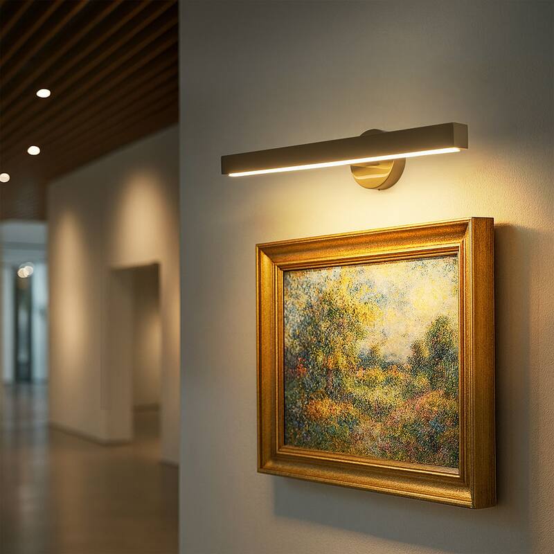 24" Mid-Century Modern Dimmable LED Bathroom Vanity Light Picture Light Art Lights for Wall - 24" W × 6.9" D × 4.7" H