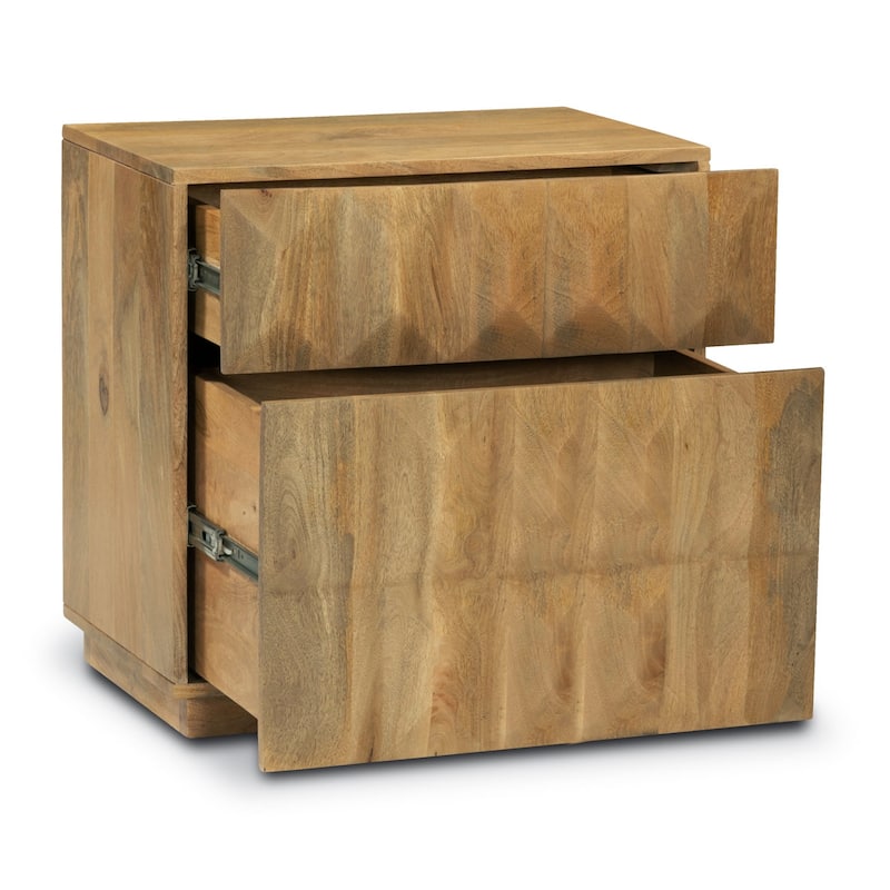 Poly & Bark Mango Wood Laso Nightstand
