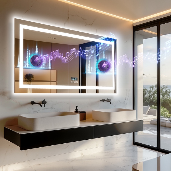 Mirror with led lights and bluetooth cheap