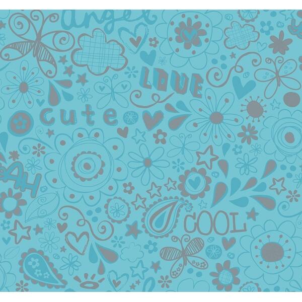 Shop York Wallcoverings Bs5419 Room To Grow Doodlerific Wallpaper