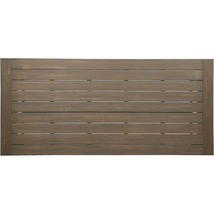 Outdoor Acacia Wood 3 Piece Picnic Dining Set, Gray and Rustic Metal