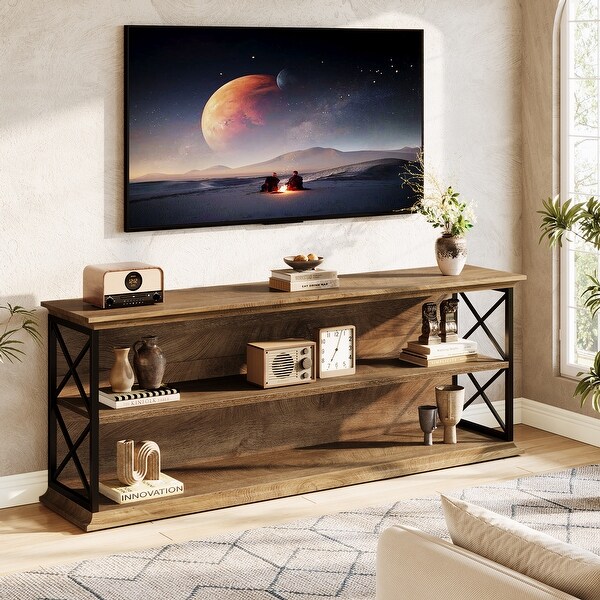 TV Stand for 75-Inch TVs, 63-Inch Industrial Entertainment Center